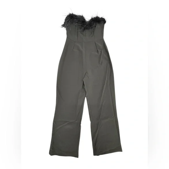 Lina Black Wide Leg Women's Pants - Picture 1 of 12